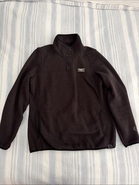 L.L. Bean Women’s Black Zip-Up Snap Collar Fleece